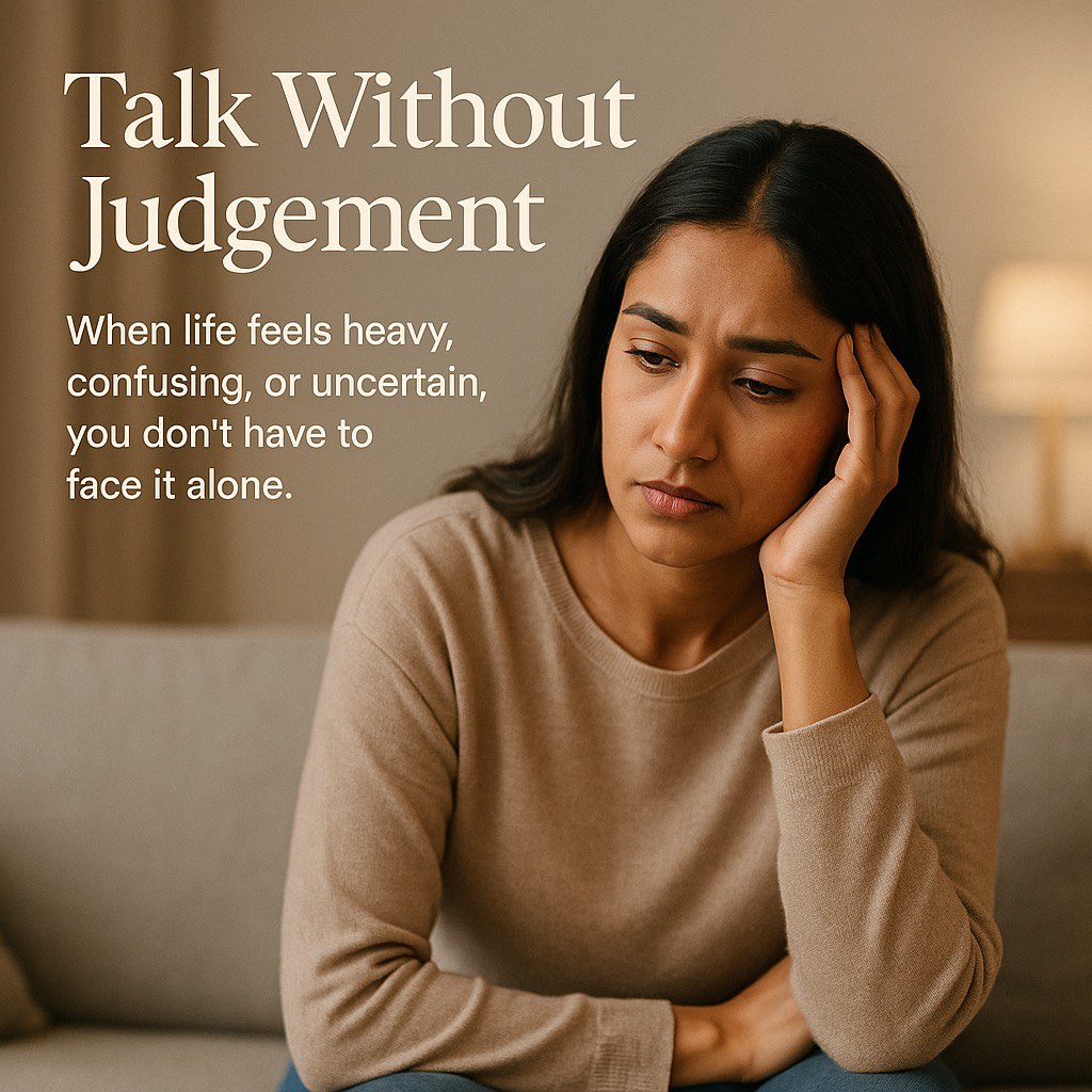 TALK WITHOUT JUDGEMENT.